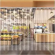 Plastic Vinyl PVC Strip Door Curtain, Waterproof Plastic Clear Kit Curtain Roll, Soft Glass Partition for Freezer Doors Warehouse for Catering and Cold Rooms.(1.2x2m 2.2mm)