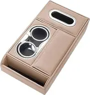 Car Armrest Cushion With 2 Cup Holder Tissue Box Phone Auto Pads Rest Arm Height Heighten Storage Cover Box Pad Console Cen G4W9