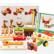 Children Wooden Tool Sets Tool Box Kit Simulation Kids DIY Repair House Toys