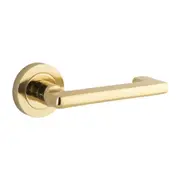 Iver Baltimore Return Door Lever Handle on Round Rose