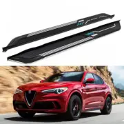 2Pcs Fits for Alfa-Romeo Stelvio 2017-2022 Side Step Nerf Bar Running Board