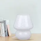 Striped Mushroom Lamp Murano Style Glass Lamp 3 Colors Bedside Table Lamp+Switch