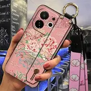 Phone Case Compatible with Tecno Spark30C 5G/POP9 5G, Dirt-Resistant Lanyard Durable Waterproof Phone Holder Shockproof Back Cover Ring