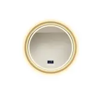 在飛比找momo購物網優惠-【Josie】50CM智能圓形浴室鏡 藍芽音樂+時間溫度+三