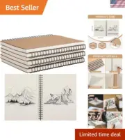 6 Pcs 8.5"x11" Spiral Bound Sketch Pad A4 Large 100 Sheets Sketch Book Pads 6...