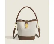 Women Handheld Bucket Bag Brown