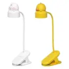 Plastic Dimmable Rechargeable Table Lamps Clip on Light with Flexible Gooseneck