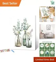 Beginner-Friendly Paint by Numbers Set with Acrylics & Frames - Ages 8 to Adult
