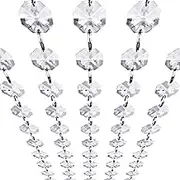 KinHom Crystal Acrylic Gems Bead Strands Magnificent Hanging Clear Diamond Strands Manzanita Crystals for Wedding Table Centerpieces Wishing Tree Garland and Christmas Decoration