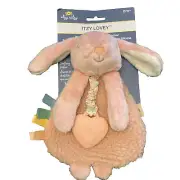 Itzy Ritzy Ana The Bunny Lovey Plush Silicone Teether Toy Pink Crinkle NEW