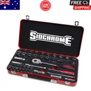 Sidchrome 58 Piece 1/4" 1/2" Mixed Drive Metric AF Socket Set Limited Edition AU