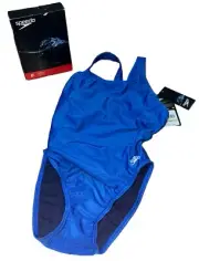 Size 8/34Speedo Women's Swimsuit One Piece Prolt Super Pro Solid Adult, Blue