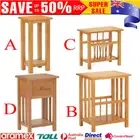 Small Side Table Oak Magazine Rack Shelf Wooden Coffee/Lamp/End Storage Stand AU