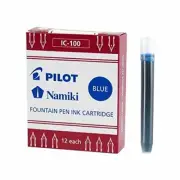 69101 Pilot Namiki IC100 Fountain Pen Ink Cartridge, Blue Ink, 4 Packs of 12