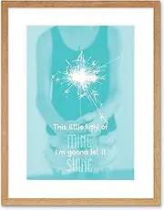 Kids Little Light of Mine Shine Sparkler Framed Wall Art Print