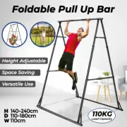 Foldable Pull Up Bar Station Aerial Yoga Stand Frame Swing Trapeze Adjustable AU
