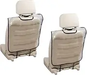 Anneome 2pcs Transparent Car Seat Back Protector Pads Kick Cover Mat for Easy to Clean Seat Back Shield Fits