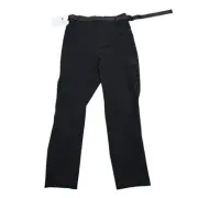 AFITNE Women’s Straight Leg Nylon Belted Activewear Performance Pants - S