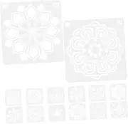 SHINEOFI 36pcs Mandala Painting Template Stencils for Crafts Reusable Floral Painting Circle Flat Stencil Walls Templates Supplies Tile Fabric Wall Art Jr Fabric Floor White The Pet