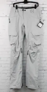 686 Women's GLCR Geode Snowboard Pants Small Light Grey Diamond Dobby New