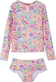 [Gottex] Kids Under The Sea Long Sleeve Rash Guard Set Swimwear Chlorine Fade Resistant and Built-in UPF UV Protection