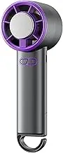 Stylish Texture Handheld Ice Pack Fan Long-lasting Endurance Cool Ice Cooling ABS Semiconductor Refrigeration Fan USB, Stone grey