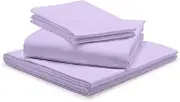 1000-TC Egyptian Cotton Sheets Split California King Size, 5-Piece Extra Long-Staple 1000-Thread-Count Pure 100% Cotton Soft Breathable Sateen Weave, Fits Mattress 25" Deep Pockets - Lilac