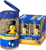 PLANTERS Pop & Pour Dry Roasted Sunflower Seeds to Eat, Road Trip Snack, Plant-Based Protein, Snacks for Adults, After School Snacks for Kids, Bulk Nuts, Kosher, 5.85oz Jar (4 Count)