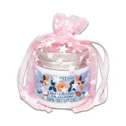 100-Pack 3x4 Sheer Organza Drawstring Gift Bags (Small) - Metallic Stars (Pin...