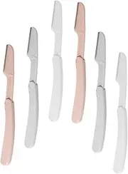 ELAYARD 6Pcs Foldable Eyebrow Razors Portable Brow Trimmers for Women Facial Hair Shavers Lightweight Durable for Travel present for Beauty Enthusiasts