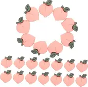 [KALLORY] 30pcs Diy Peach Fruit Decor for Phone Case and Earring Charms Lightweight Safe Chic Craft Material