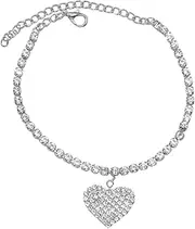 [BABESA] Bracelets,Bracelet Jewellery,Anklet String Charm,Ring Wrench Set Heart Shape Rhinestone Anklet for Girls Style Beach Anklet Bracelet Jewelry Anklet Adjustable Size Friendship Bracelet Cord (Color :