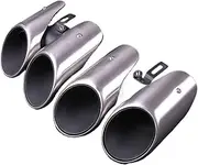 Stainless Steel Exhaust Tip Muffler Tailtip Muffler Tip Compatible For Porsche Panamera 2.9T 2009-2022 Car Rear Tail Throat(14-16 Style-A)