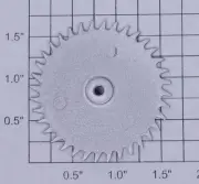 American Flyer PA14A687 #23796 Silver Painted Plastic Circular Saw Blade (10)