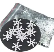 1000 Silver Snowflake Sequins for Sewing Card Making Scrapbooking Crafts 19mm