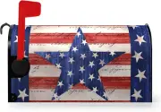 America Flag Mailbox Cover Magnetic Patriotic Star Mail Box Wrap 4Th of July Mem