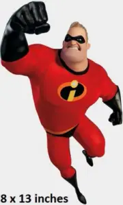 Mr Incredible Wall Decal Bob Parr Vinyl Sticker Incredibles Movie Peel Stick Art