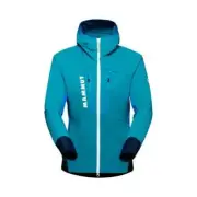 Mammut Aenergy SO Soft Shell Hooded Jacket Women's S Small (Gentian Ice Blue)