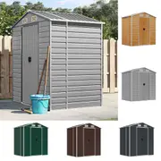 Garden Shed Outdoor Shed Firewood Storage Anthracite Galvanised Steel vidaXL