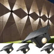 Solar Wall Lights Outdoor 2 Lighting Colors, 4 Pack 1500mAh Wall Lights Solar...