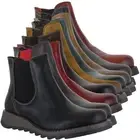 Womens Fly London Salv Wedged Heeled Chelsea Leather Ankle Boots Sizes 4 to 9