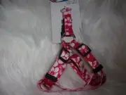 Red Hibiscus Hawaiian Dog Step-In Harness 13-19" Pet new no choke free Small