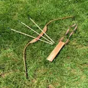 Bamboo Wooden Bow Children Bows And Arrows With 3 Safety Arrow Quiver Arm Guard