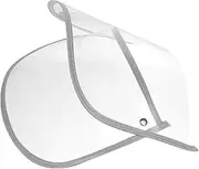 [COMPUKAS] Replaceable Rain Brim for Raincoat Transparent Hat Shield for Poncho Easy Install Face Protector Accessory for Outdoor Use
