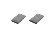 2x Mbeat A1 Tool Free See-Through USB 3.0 2.5" SATA HDD Portable Enclosure Black
