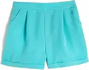 [Koton] Girls's Elastic Waistband Modal Fabric Pocket and Pleated Detail Shorts