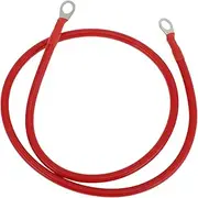 X AUTOHAUX 1 Pcs Universal Battery Inverter Cable 3/8" Lug 3FT Battery Cable 5 AWG Gauge Red Tinned Copper