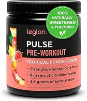 Legion Pulse, Best Natural Pre Workout Supplement for Women and Men - Powerful Nitric Oxide Pre Workout, Effective Pre Workout for Weight Loss, (Tropical Punch)
