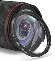 52/55/58/62/67/77mm Camera Filter Kaleidoscope Special Effects Photography Accessories SLR Lens Prism 5 Prism(Add 52mm Adapter)