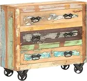 Sideboard 80x30x70 cm Solid Reclaimed Wood Rustic Storage Furniture Home Decor